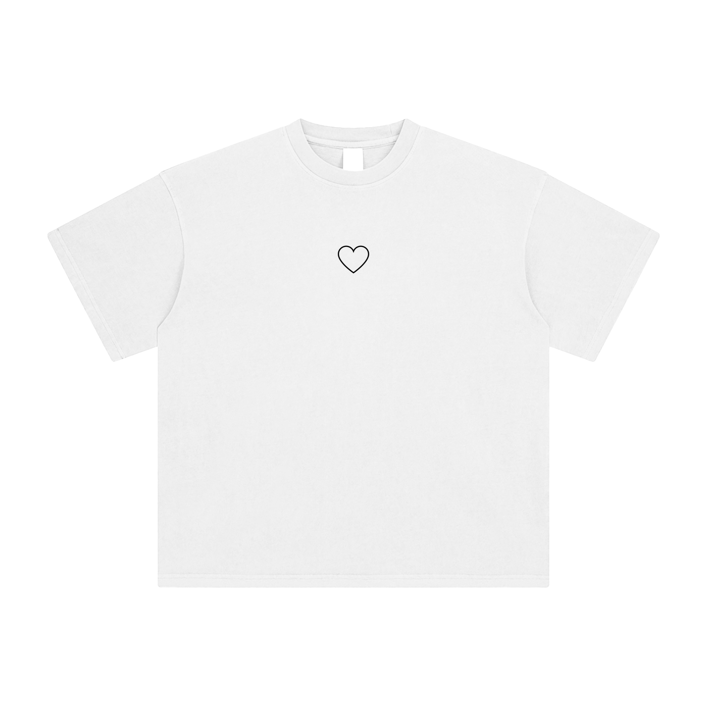 right side cupid tee white | "complete my heart"