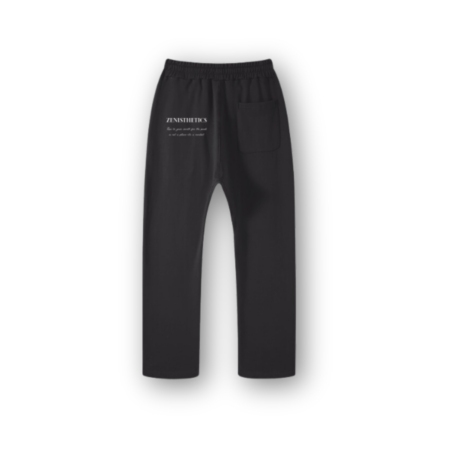 straight leg pants back logo