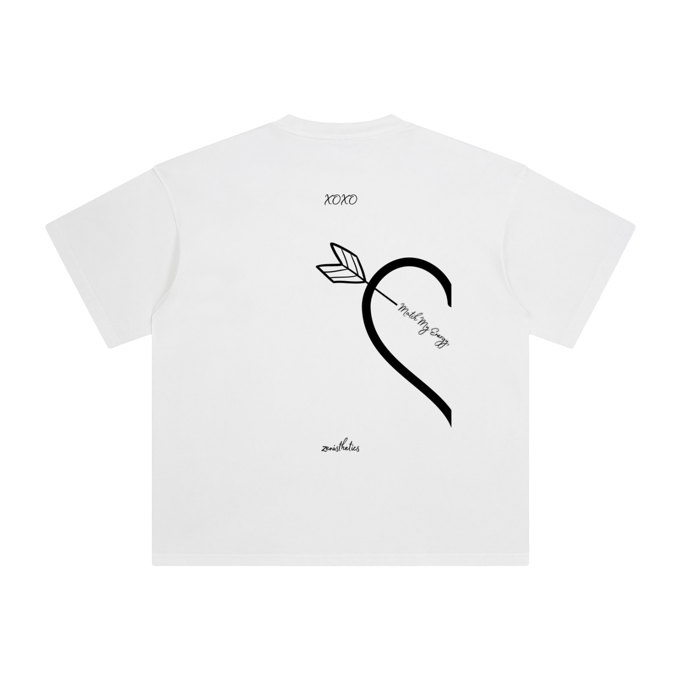 left side cupid tee white | "match my energy"