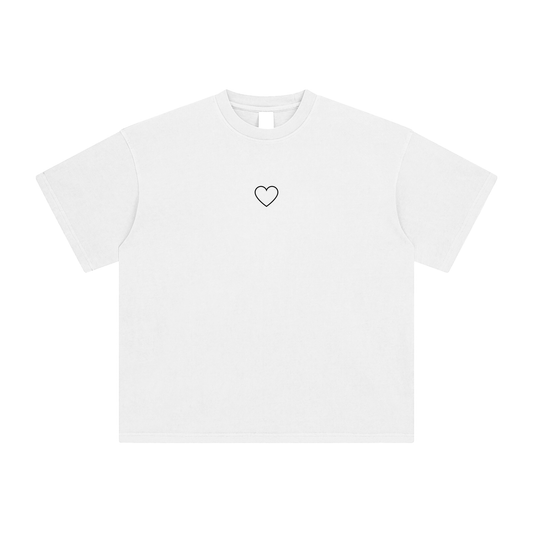 Left Side Cupid Tee White | "Match my energy"