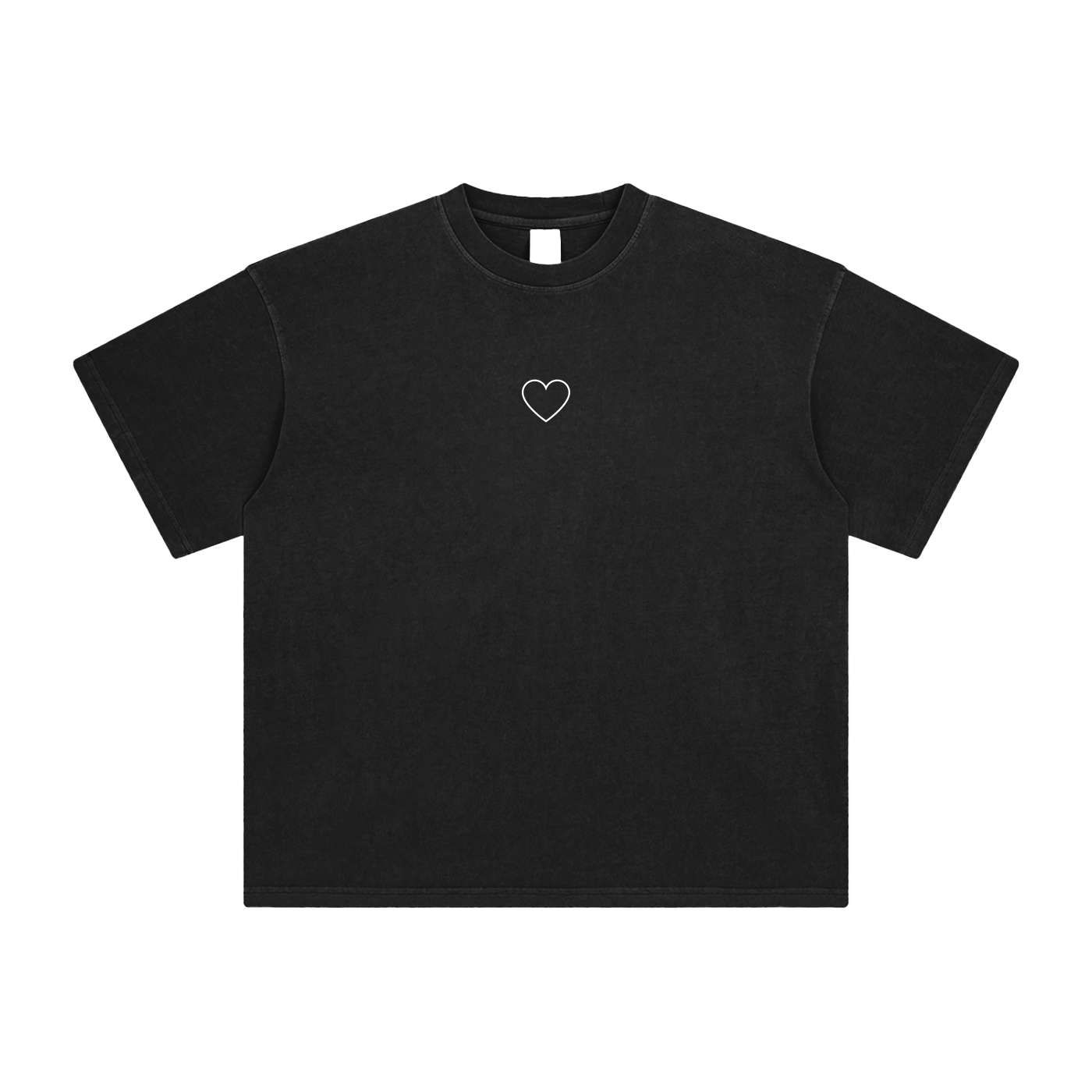 right side cupid tee black | "complete my heart"