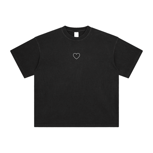 Right Side Cupid Tee Black | "Complete my heart"