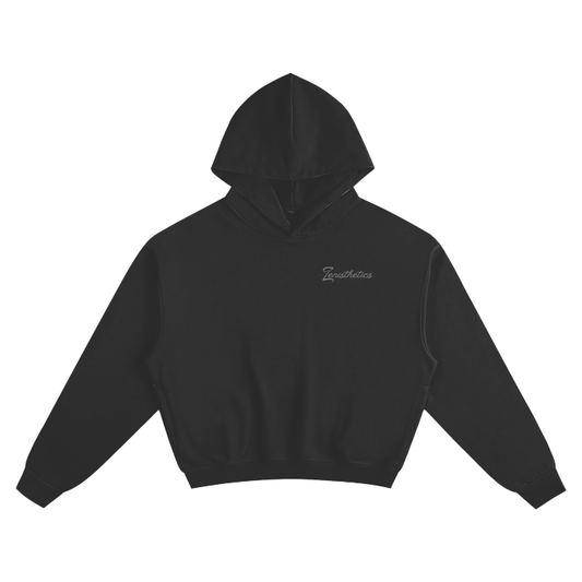 Wisdom Boxy Hoodie Black