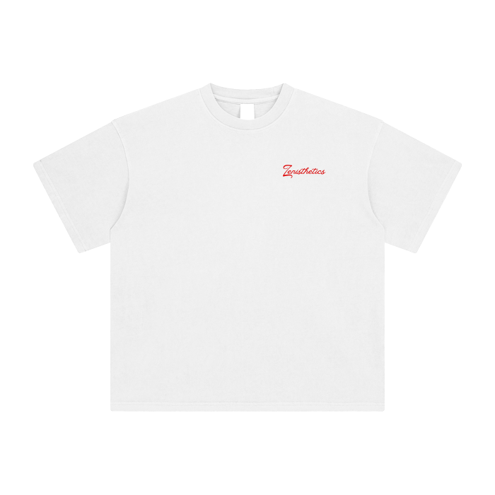 pump chaser tee white & red