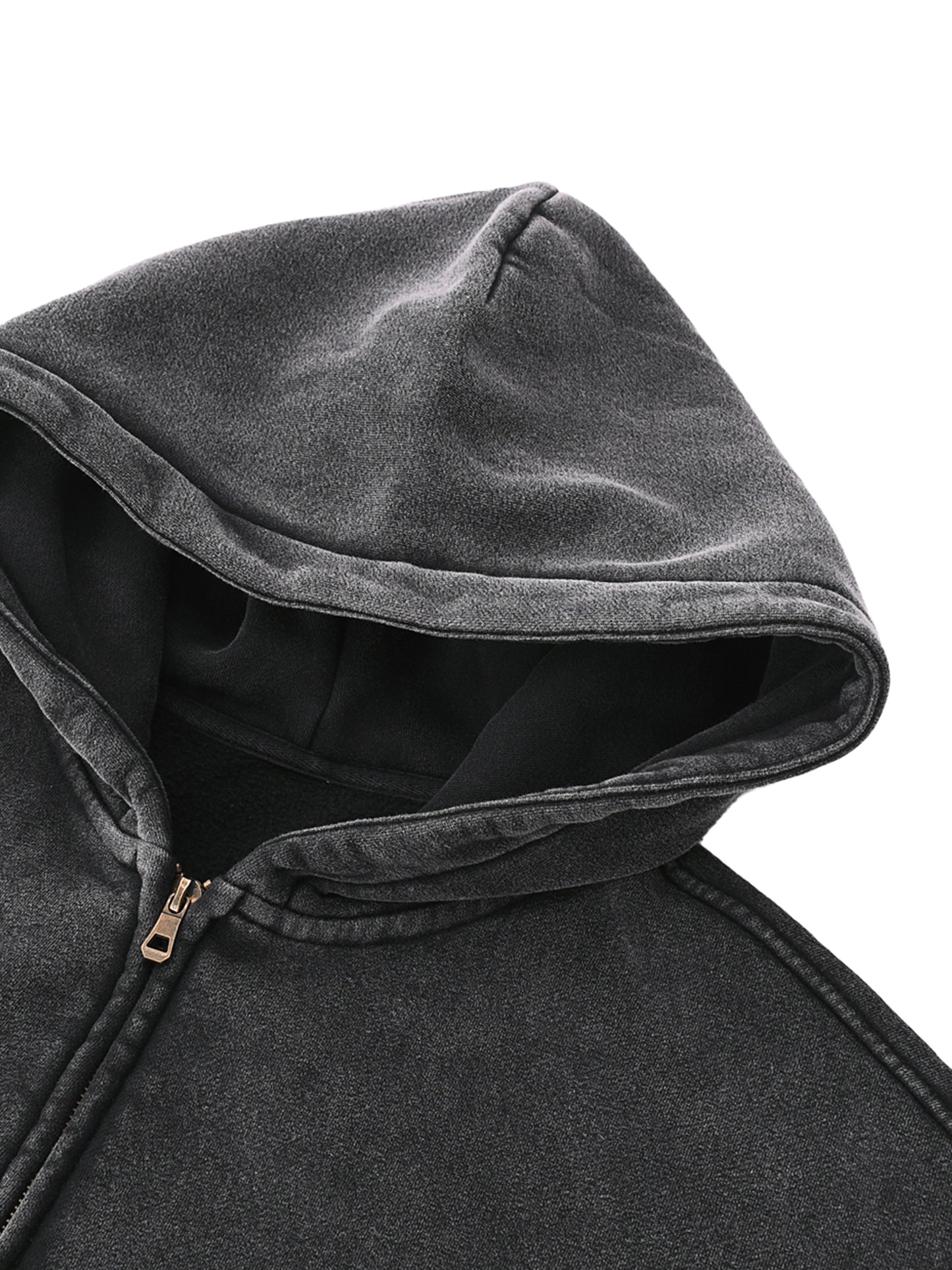 zip-through boxy hoodie